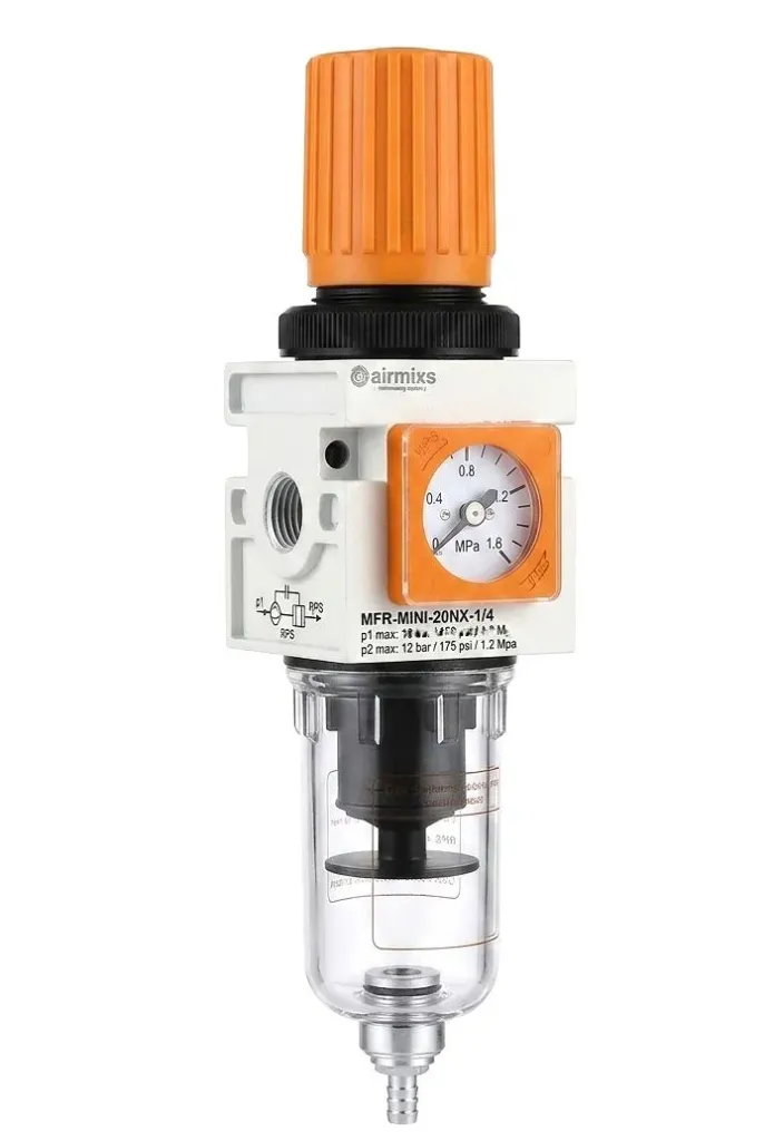 AIRMIXS MFR Series Mini Filter Regulator - 1/4" Port