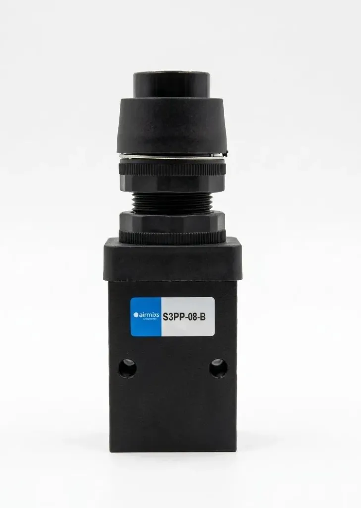 S3PP-08-B AIRMIXS Pneumatic 3/2-Way Mechanical Flush Push Button Valve (G1/4 Port)
