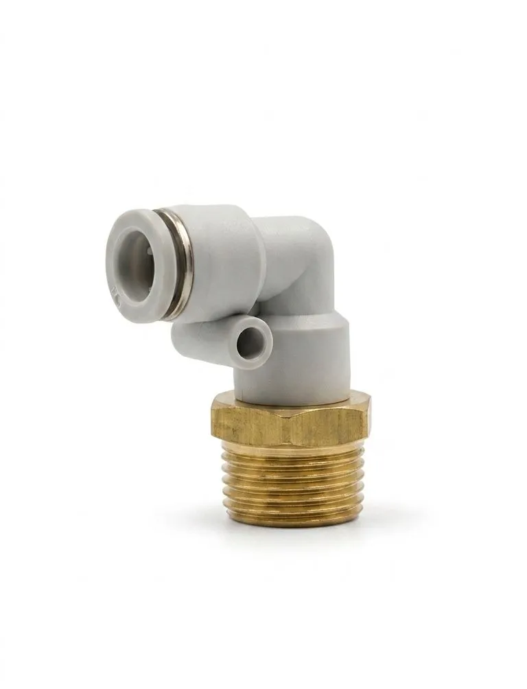 AIRMIXS PL-5/16-1/2 Push-to-Connect Pneumatic Swivel Male Elbow