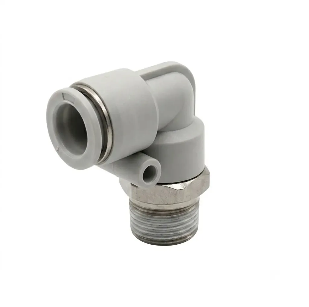 [PL1/4-1/4] PL1/4-1/4 AIRMIXS 90° Male Elbow Push-to-Connect Pneumatic Air Fitting 1/4" Tube OD x 1/4" NPT Male