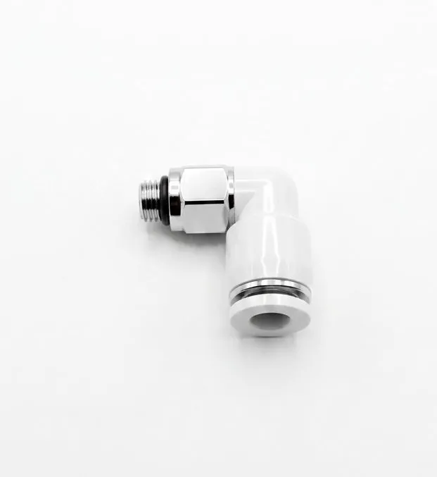 AIRMIXS PL04-M5 Ultra-Compact Pneumatic Push-in Male Elbow Fitting (4mm OD x M5 Metric Thread)