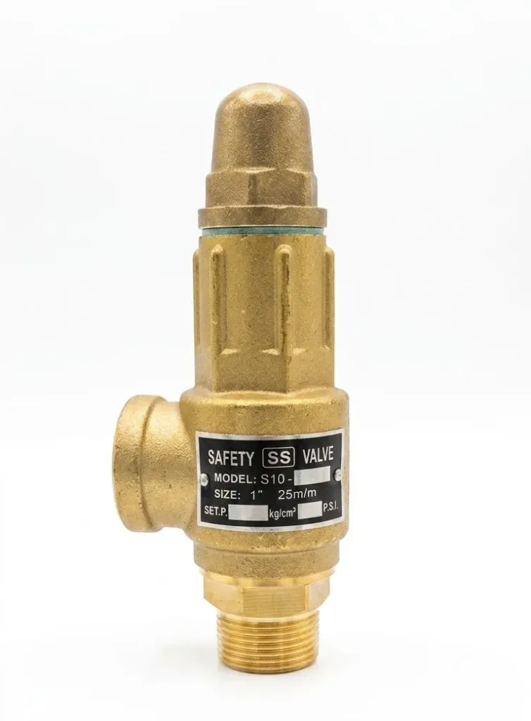 AIRMIXS S10T 1" Bronze High-Pressure Safety Relief Valve with Sealed Cap (23 BAR)
