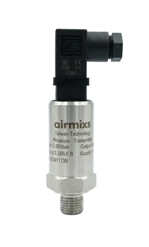 [AIR0300420 1/4] AIRMIXS Industrial Pressure Transmitter 0-300 Bar, 4-20mA Output, 1/4" Thread