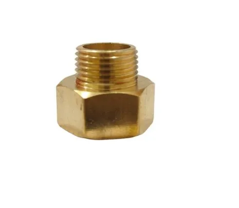 [J-A108] J-A108 AIRMIXS Brass Hexagon Adapter Male 1/4" NPT to Female 3/8" NPT