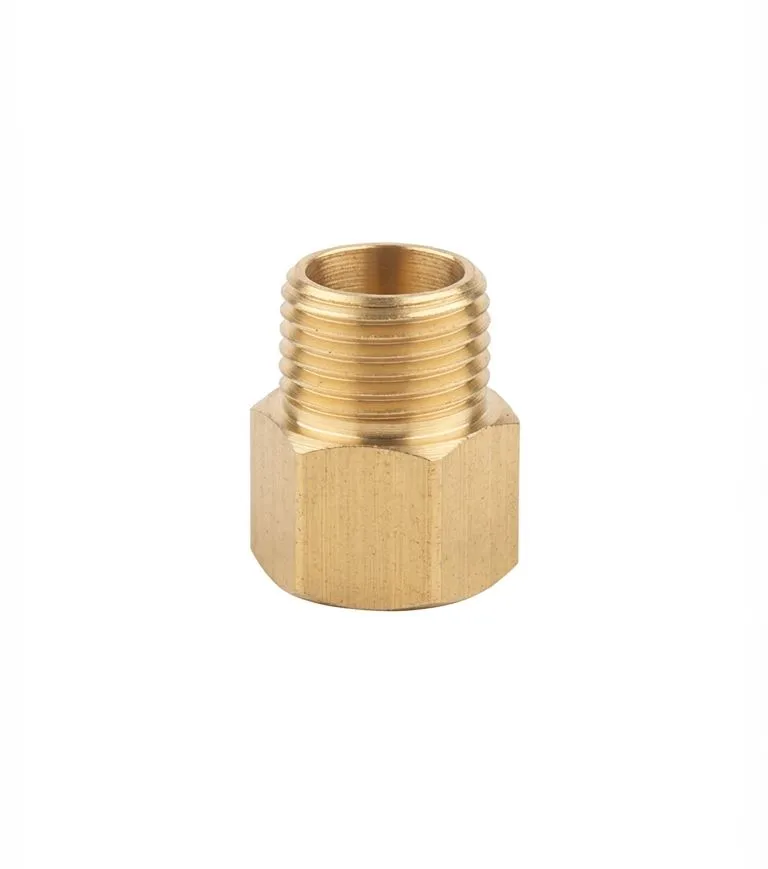[J-A102] J-A102 AIRMIXS Brass Hexagon Adapter Male 1/4" NPT to Female 1/4" NPT