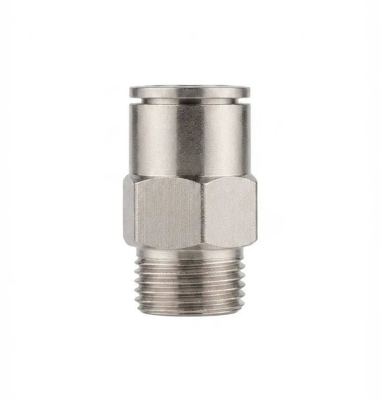 [MPC 16-4] MPC 16-4 AIRMIXS Straight Male Connector – 16mm Tube to 1/2" Thread, Nickel-Plated Brass