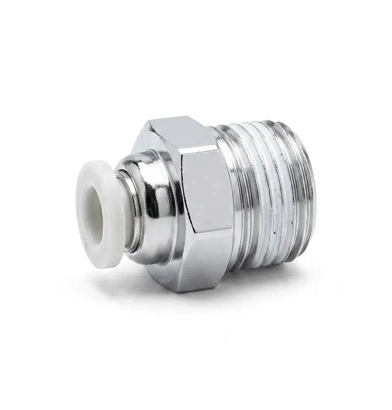 PC04-01 AIRMIXS Pneumatic Straight Male Connector Push-in Fitting 4mm OD Tube x 1/8" Male Thread