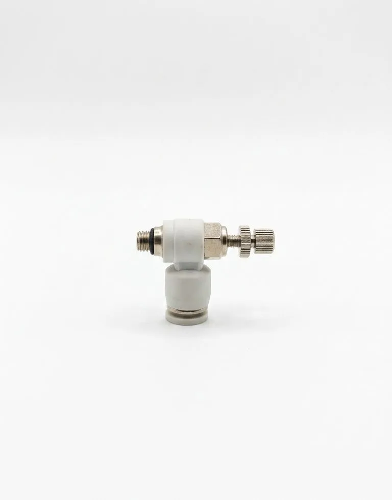 SL04-M6 AIRMIXS Pneumatic Speed Controller Flow Control Valve 4mm OD Tube x M6 Metric Male Thread