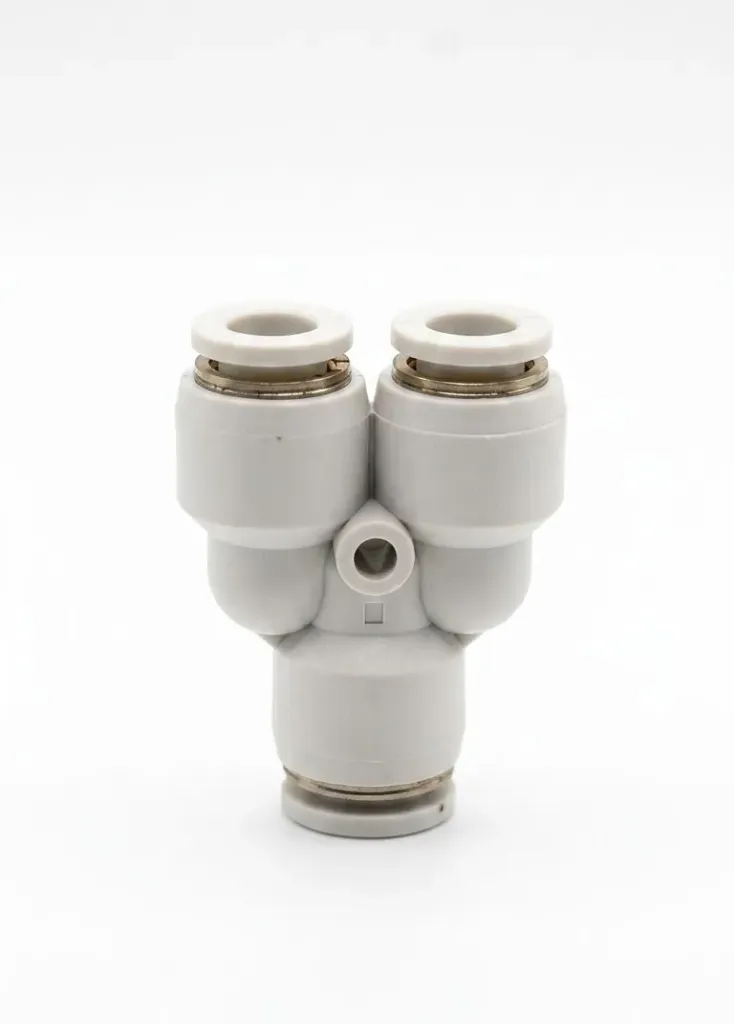 PW14-10 AIRMIXS Pneumatic Push-In Union Reducer Y Connector 14mm Inlet to 2x 10mm Outlets