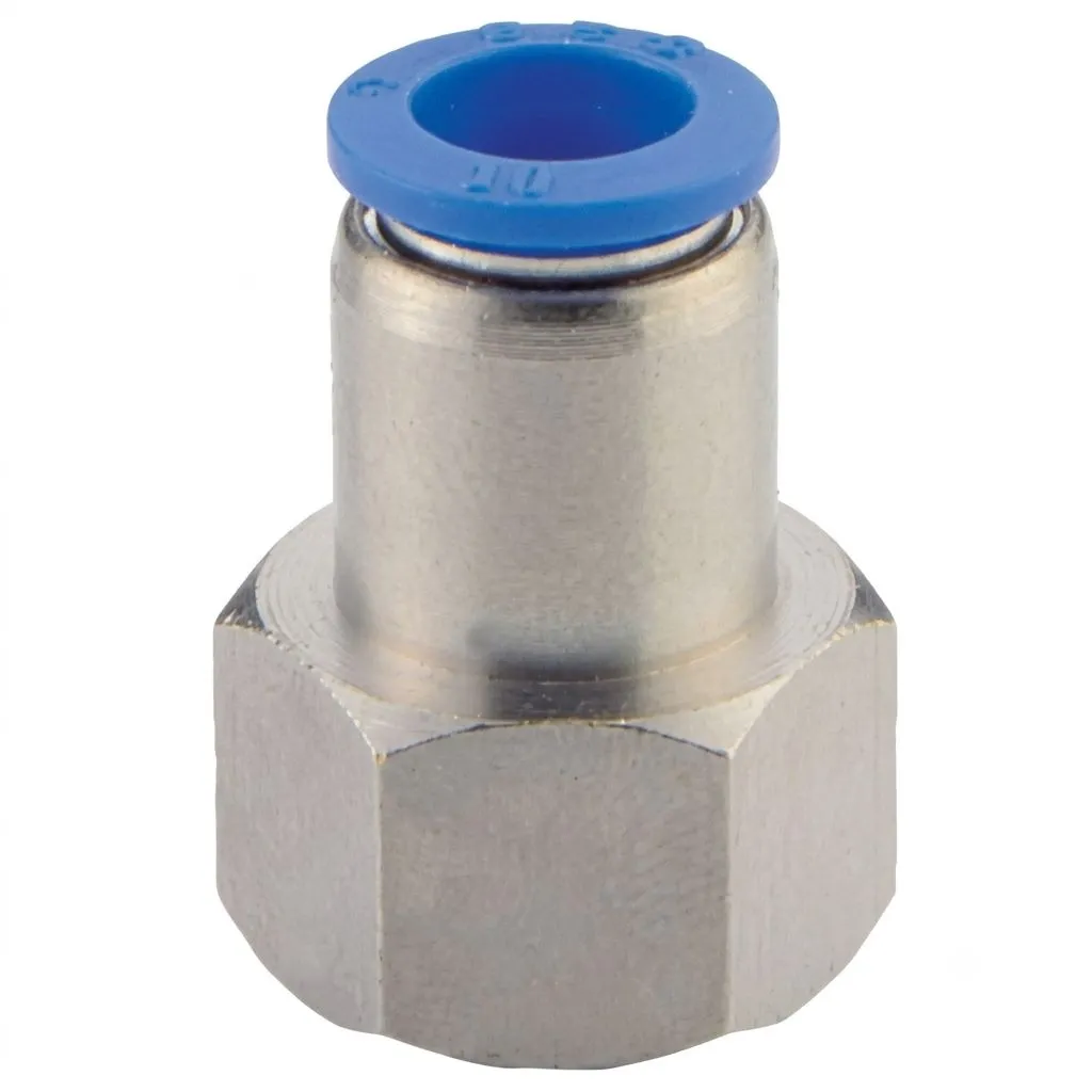 PCF06-M5 AIRMIXS Female Straight Pneumatic Push-In Fitting 6mm OD Tube x M5 Female Thread
