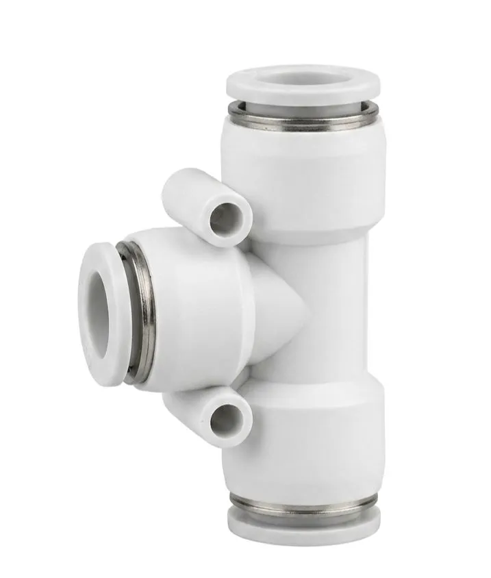 PEG14-12 AIRMIXS Pneumatic Unequal Tee Reducer Push-In Fitting 14mm x 12mm x 14mm Tube O.D