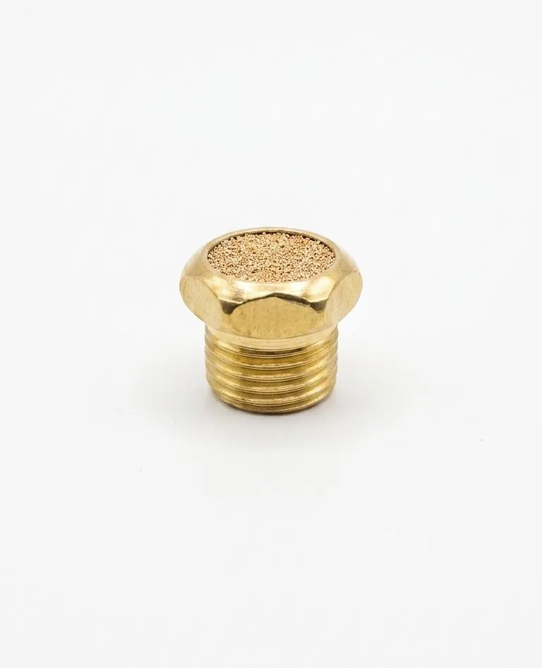 [BSLM02] BSLM02 AIRMIXS Flat Compact Pneumatic Silencer / Mini Sintered Bronze Exhaust Muffler 1/4" Thread