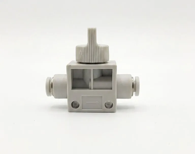 HVFF10 AIRMIXS Hand Control Pneumatic Shut-Off Valve 10mm Tube O.D. x 10mm Tube O.D. Union Straight