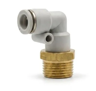 PL5/16-1/8 AIRMIXS Male Elbow L-Shaped Push-In Pneumatic Tube Fitting 5/16" Tube O.D. x 1/8" NPT/BSPT Thread