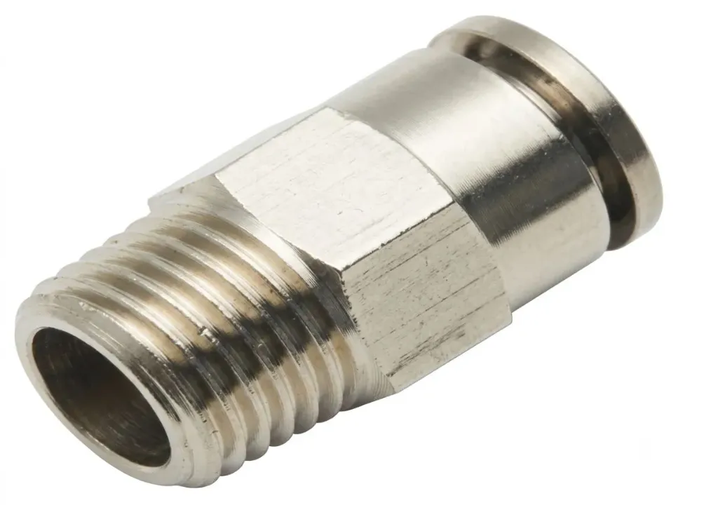 MPC06-01 AIRMIXS Mini Push-in Male Straight Pneumatic Fitting 6mm OD Tube x 1/8" Thread