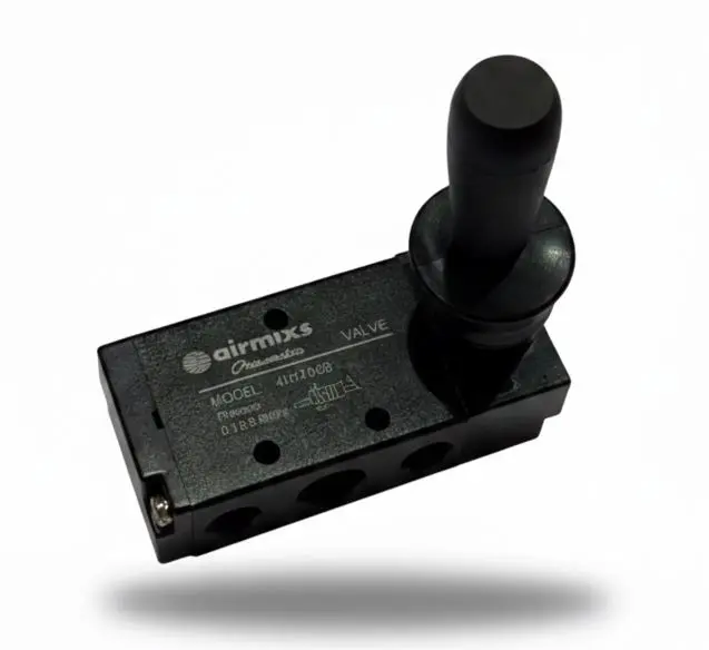 [4H210-08] AIRMIXS 4H210-08 Manual Hand Lever Valve – 5/2 Way Pneumatic Control (1/4" Port)