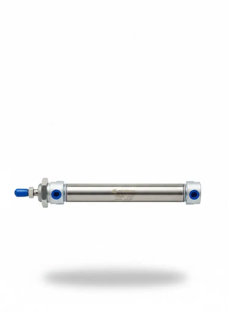 [MA20 100-U] AIRMIXS MA20 100-U Mini Pneumatic Cylinder – 20mm Bore, 100mm Stroke, Stainless Steel (Flat-End)