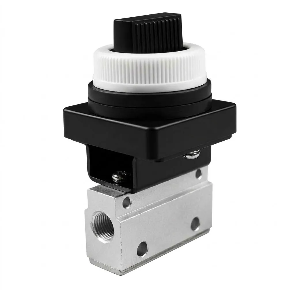 [MOV321TB] MOV321TB Series AIRMIXS 3/2-Way Mechanical Valve Rotary Selector Knob Actuation