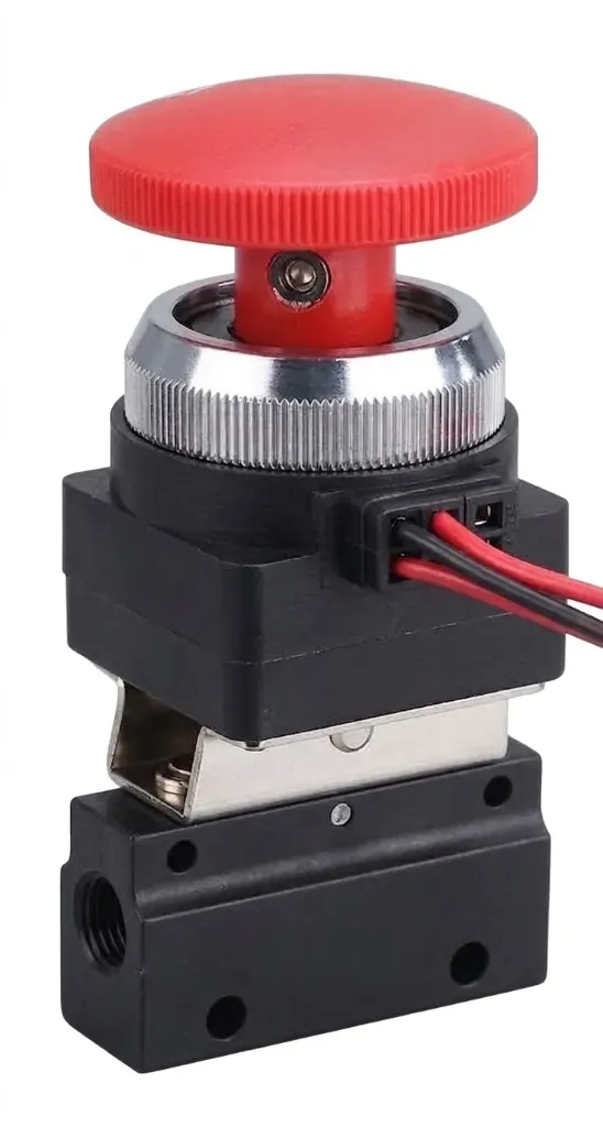 [AIRMOV321PB] MOV321PB Series AIRMIXS 3/2-Way Mechanical Valve Mushroom Button Actuation