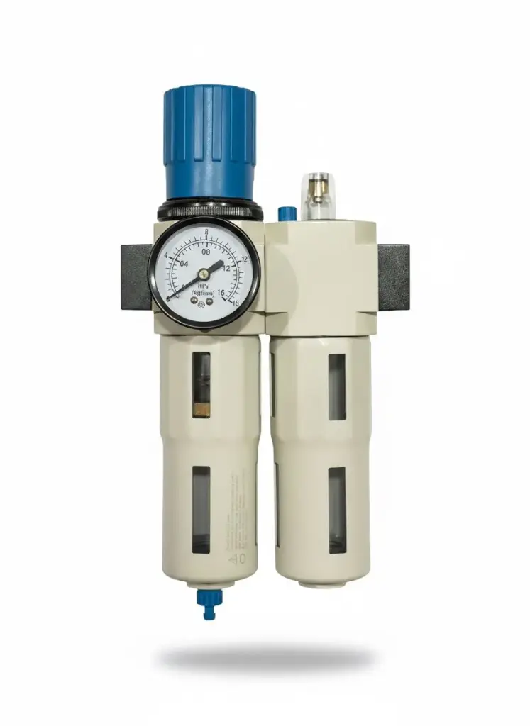 [FRC-D-MIDI-02] AIRMIXS FRC-D-MIDI-02 Modular FRL Unit – 1/4" Port High-Flow Filter Regulator Lubricator