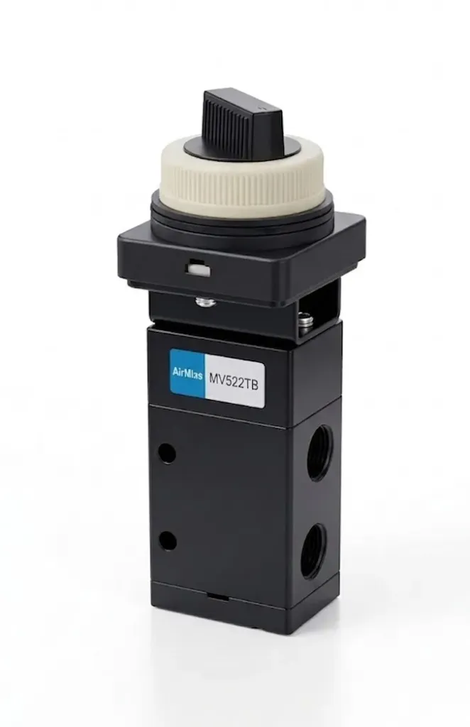 [MV522TB] MV522TB AIRMIXS Mechanical Control Valve 5/2-Way Selector Knob Actuator, G1/4 Port