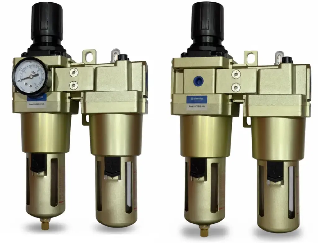 AIRMIXS AC5010-10G High-Flow Modular FRL – 1" Port, 5,500 L/min with Pressure Gauge