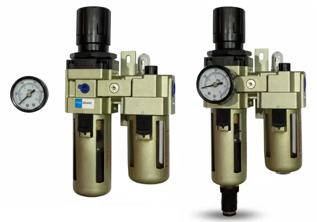 AIRMIXS AC3010-03DG Modular FRL Unit – 3/8" Port with Auto-Drain & Integrated Gauge