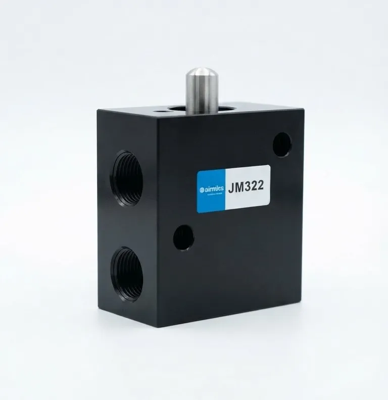 [JM322] JM322 AIRMIXS Mechanical Valve – 3/2 Way Roller Lever Type Industrial Pneumatic Control Component
