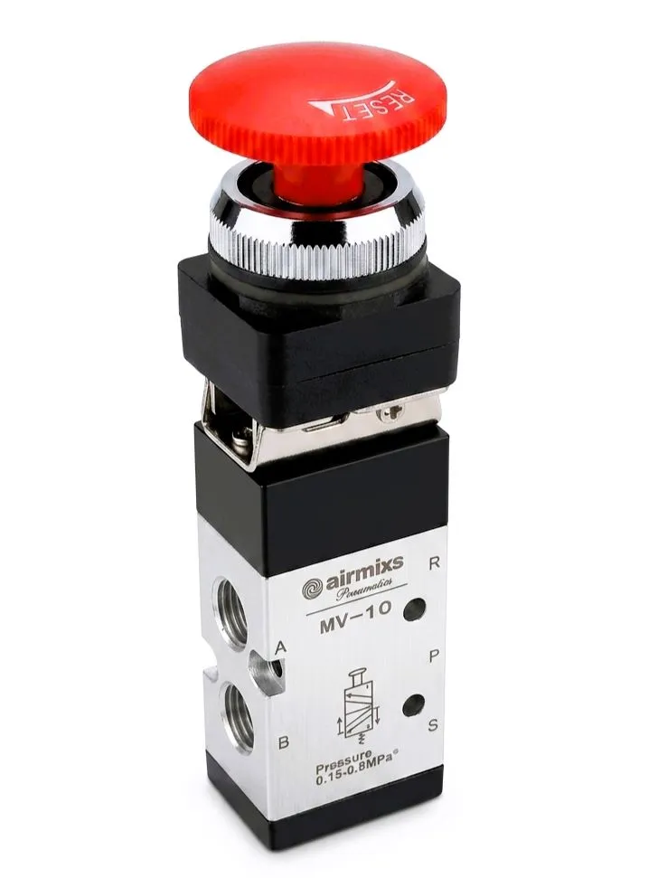 [MV-10] MV-10 AIRMIXS Mechanical Mushroom Push-Pull Valve