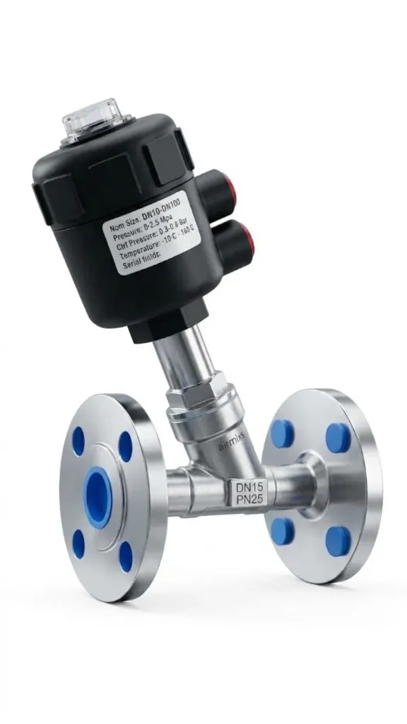 [DN20 PN25] DN20 PN25 AIRMIXS Flanged Pneumatic Angle Seat Valve 3/4"