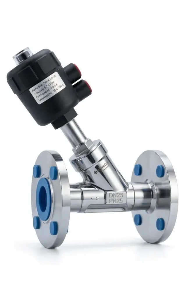[DN25 PN25] DN25 PN25 AIRMIXS Flanged Pneumatic Angle Seat Valve 1"