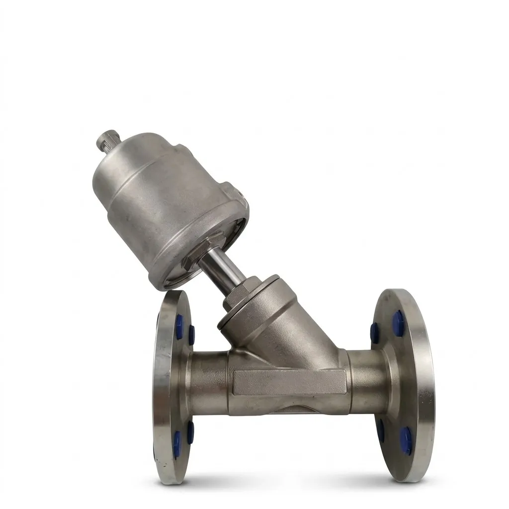 [ASV-A-DN40] ASV-A-DN40 AIRMIXS Pneumatic Flanged Angle Seat Valve