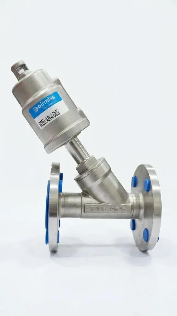 [ASV-A-DN32] ASV-A-DN32 AIRMIXS Stainless Steel Flanged Pneumatic Angle Seat Valve PN25