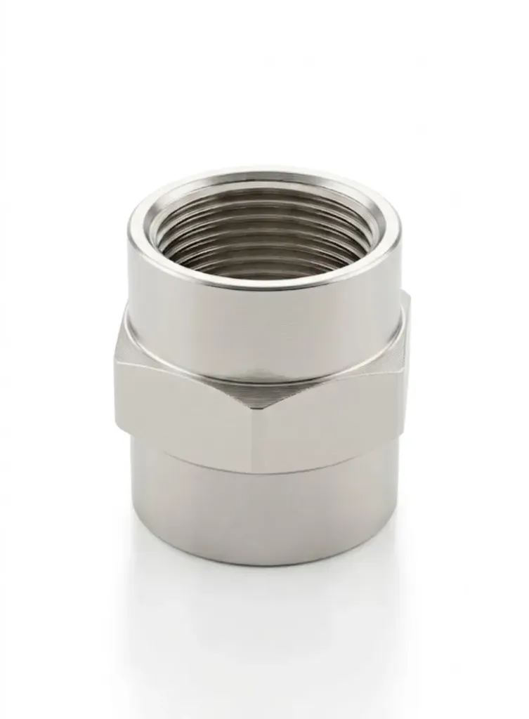 [JA091 AIRMIXS] JA091 AIRMIXS Chrome Brass Equal Female Socket Coupling – G 3/8" x G 3/8"
