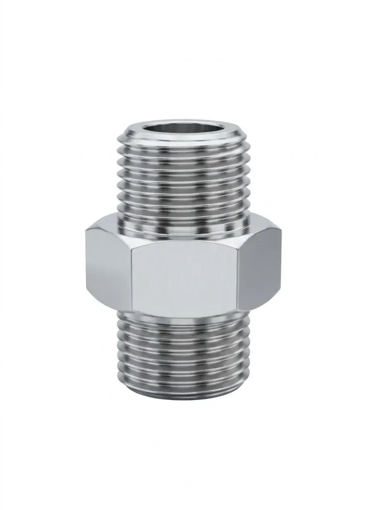 [JA165-1/8 AIRMIXS] JA165-1/8 AIRMIXS Threaded Hex Nipple Coupling Male-to-Male