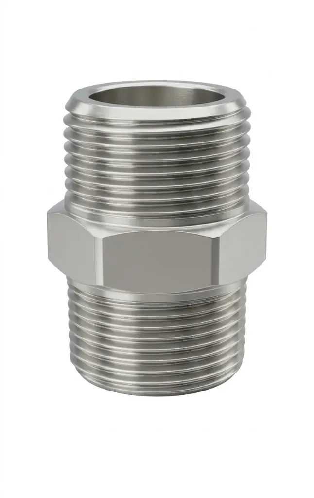 [JA167 3/8" x 3/8" AIRMIXS] JA167 3/8" x 3/8" AIRMIXS Threaded Hex Nipple Coupling Male-to-Male