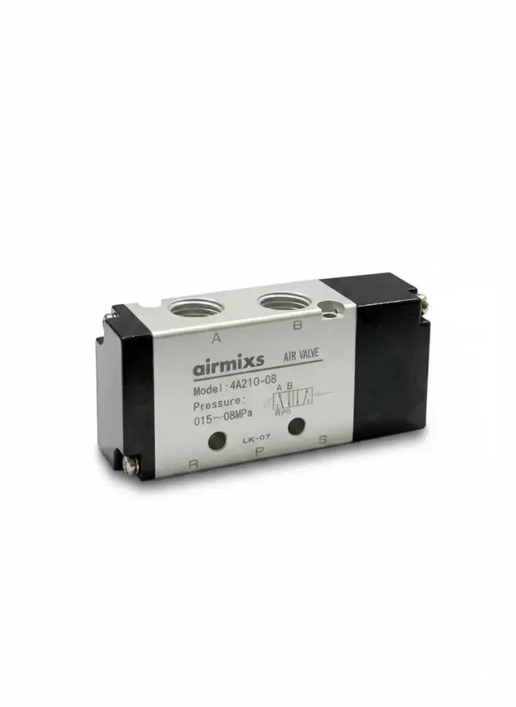 [4A210-08] 4A210-08 AIRMIXS Pneumatic Air-Piloted Valve – 1/4" Port, 5/2-Way Directional Control