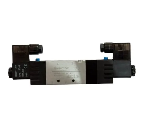 [4V330E-10] 4V330E-10 Double Solenoid Valve – 3/8" Port, 5/3-Way Exhaust Center (AC220V) Airmixs