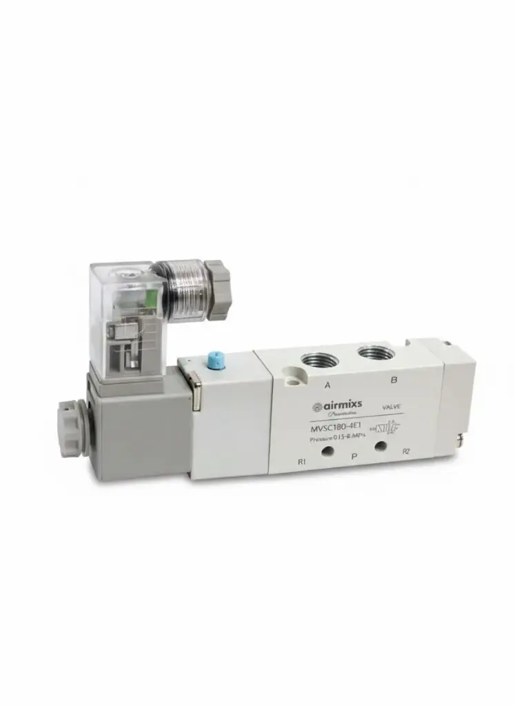 [MVSC-180-4E1] MVSC-180-4E1 Compact Solenoid Valve – 1/8" Port, 5/2-Way Single Solenoid Airmixs