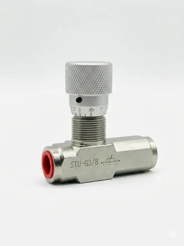 AIRMIXS STU-G3/8 Stainless Steel Flow Control Valve 