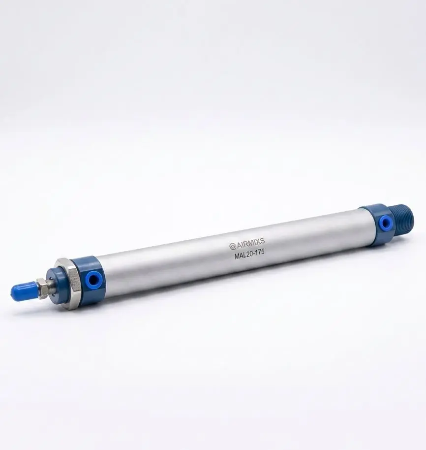 AIRMIXS MAL20-175 Aluminum Alloy Mini Round Cylinder