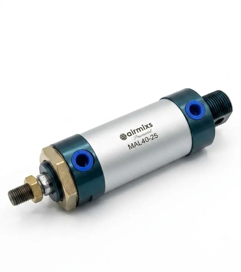 AIRMIXS MAL40-25 Aluminum Alloy Mini Round Cylinder