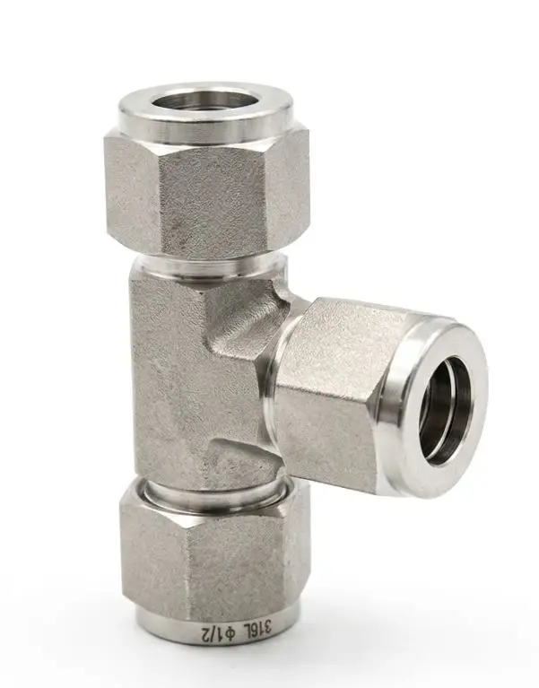 AIRMIXS TKT-PE1/2 High-Precision 316L Stainless Steel Union Tee Fitting