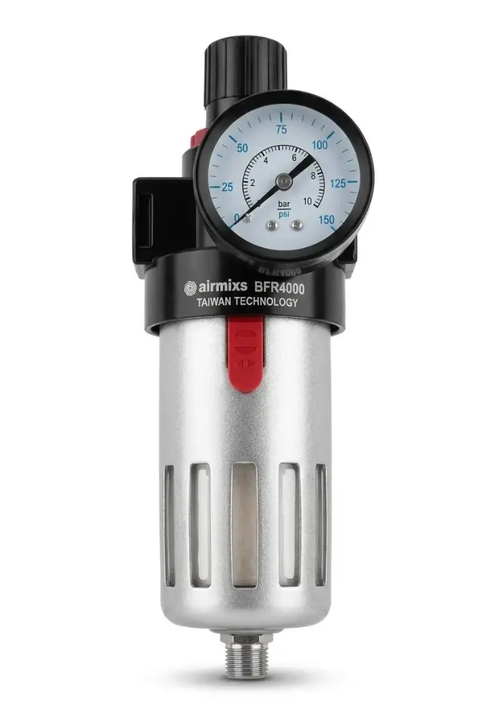 AIRMIXS BFR4000-G 1/2" Heavy-Duty Pneumatic Air Filter Regulator with Gauge